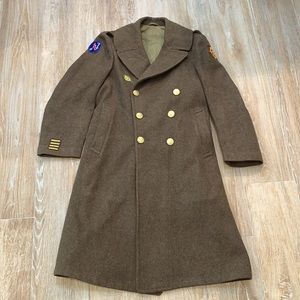 Rare Vintage Wool Army Overcoat